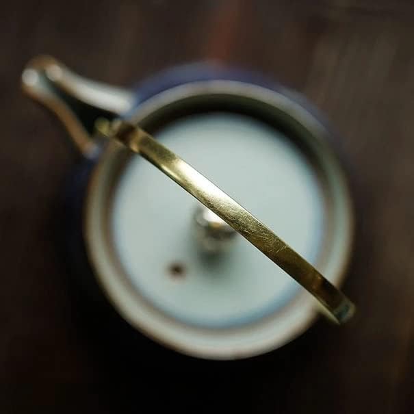 Zlxdp сина и бела затегнување рачно изработено глазура од глазура, керамички чај сад 1 тенџере 4 чаши церемонија на чај чај кунг