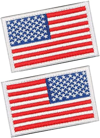 Тактички закрпи на американско американско знаме редовно и обратно, со кука и јамка за ранец капачиња капачиња за панталони,