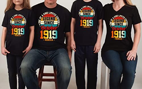 Прези Персонализирана кошула 80-ти роденденски подароци за мажи Легенда од октомври 1943 година 80 годишни роденденски жени маица