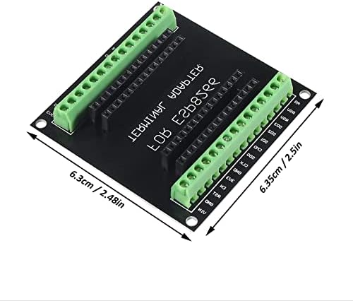 Diann 2PCS ESP8266 Breakout Board GPIO 1 во 2 компатибилен со ESP8266 ESP-12E Одбор за развој на NodeMcu