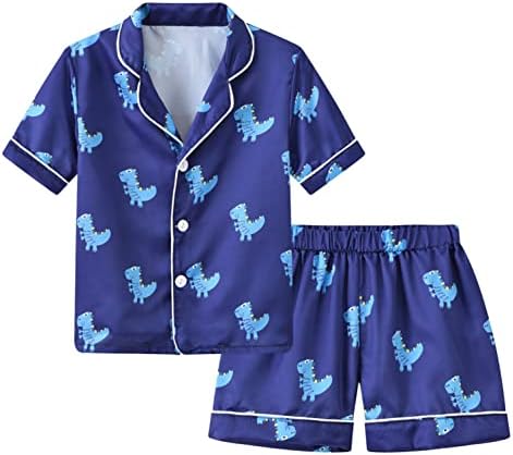 Девојки Облека Комплети Големина 6 Пижами Облека За Спиење Бебе Девојка Момче Блузи+Шорцеви Мало Дете Цртан Филм Ракав Дете Панталони
