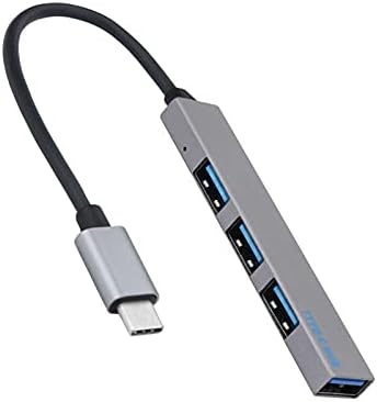 Kjhd Тип-C до 4 USB Центар Експандер Тенок Мини Пренослив 4-Порт УСБ 2.0 ЦЕНТАР USB Интерфејс За Напојување Лаптоп Таблет Компјутер