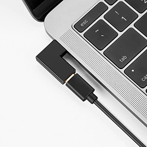 CLAVOOP USB C 90 Степен Адаптер, Прав Агол USB Тип C 3.1 Машки На Женски Брзо Полнење Адаптер За Пренос На Податоци Конектор За Таблет,