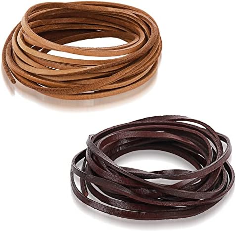 2 ролни 3 мм рамен оригинален кожен кабел Природна кожа лента, занаетчиски кожен кабел накит кожни жици за чипка плетенка нараквици