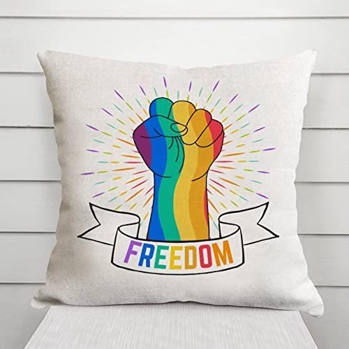 Слобода ЛГБТ гордост фрлање перница за покривање на перница за вineубените, геј гордост виножито ЛГБТ истиот пол геј перниче покритие