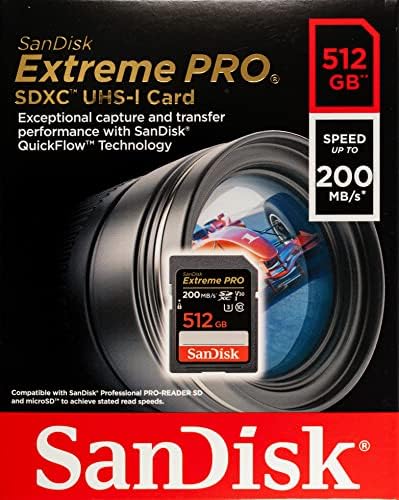 Sandisk Extreme Pro 512GB UHS-I Sd U3 A2 V30 Мемориска Картичка Работи Со Sony Mirrorless КАМЕРА ZV-E1 Брз, 4K UHD-Пакет Со Сѐ