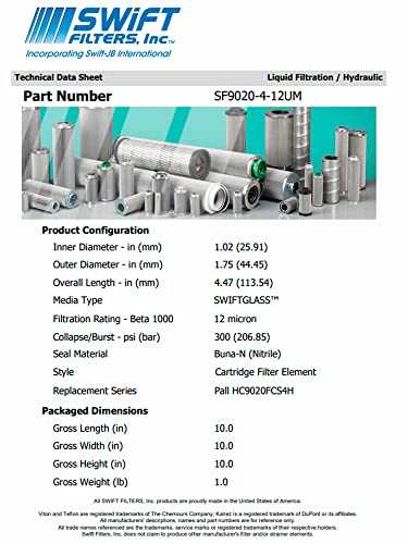 Директна размена за Fleetguard HF7042 Касети за филтрирање на кертриџ Елемент Микроглас Конструкција 12 микрони