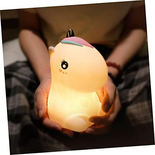 Осалади Еднорог силиконски ПАТ ламба животински ноќни светла за деца затемнети ламби за кревети деца ноќни светла медицинска сестра