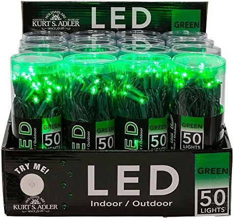 KURT S. ADLER UL 50 5 mm LED жица Курт Адлер Зелена светлина
