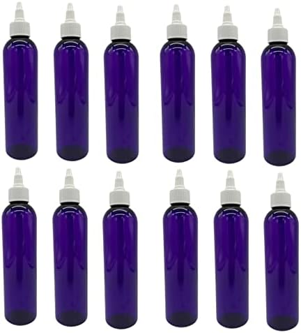 Природни фарми 8 мл Виолетова Космо пластични шишиња -12 Пакувајте празно шише за полнење - БПА бесплатно - есенцијални масла - Ароматерапија
