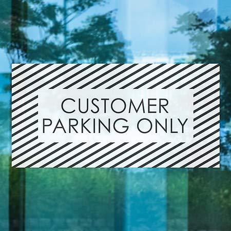 CGSignLab | Само За Паркирање На Клиенти-Ленти Бели Прозорец Прицврстување | 24 x12