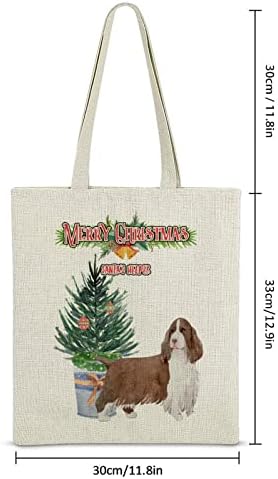 Dogубител на кучиња Божиќни подароци Дедо Мраз, миленичиња, постепено растенија, бор дрво со bellвона, кутии за подароци, торба за жена,