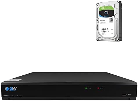 GW Security 16 канал H.265 4K 2160P HDMI NVR мрежен видео рекордер, 16CH POE порта - компатибилен со 12MP / 8MP / 5MP 1080P Realtime