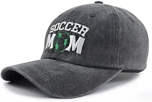 Xacayuerp фудбалска мајка капа за жени, смешен прилагодлив памук извезен спорт мама бејзбол капа
