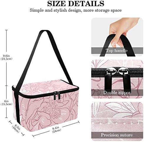 Пекото цветна сива розова торба за испорака на храна, изолирана торба за намирници | Двоен патент