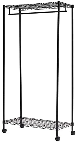 Амазон Основи Прилагодлив, Двојно Виси Прачка Облека Тркалање Плакарот Организаторот Решетката-Хром, 72 инчи