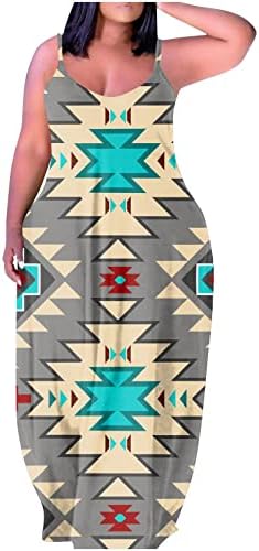 Африкански фустани за жени кратки ракави против вратот плус големина џебови гроздобер маици фустани преголема лабава туника фустан