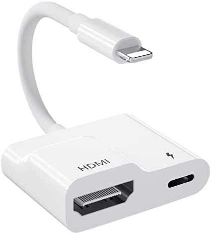 Молња До HDMI Адаптер[Apple MFi Сертифициран, Нема Потреба Од Енергија], 1080p Видео &засилувач; Конвертор На Екранот За Синхронизација На