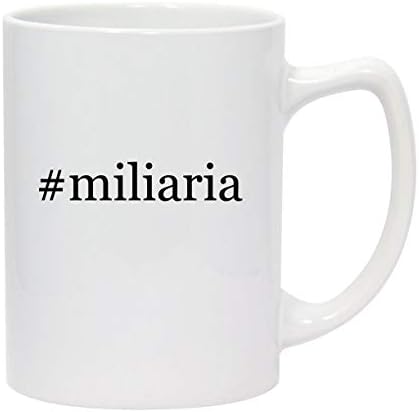 Производи од Моландра Милијарија - 14oz хаштаг бел керамички државник за кафе