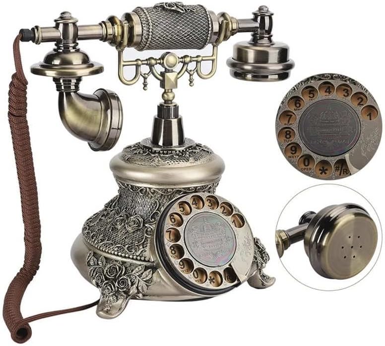 Mmllzel Ronate Vintage Fixed Telefone Revolve Dial Antique Tefhone