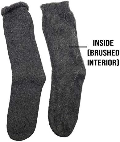 3 пара термички чорапи за мажи, четкана внатрешна топла зимска густа густа тешка перничена екипа со екипажот, најголемиот дел од пакетот