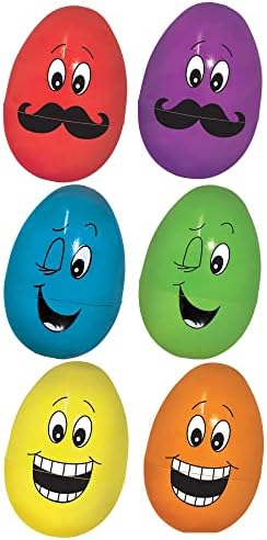 Амскан Велигденски смешни јајца од лице, една големина, повеќебојни