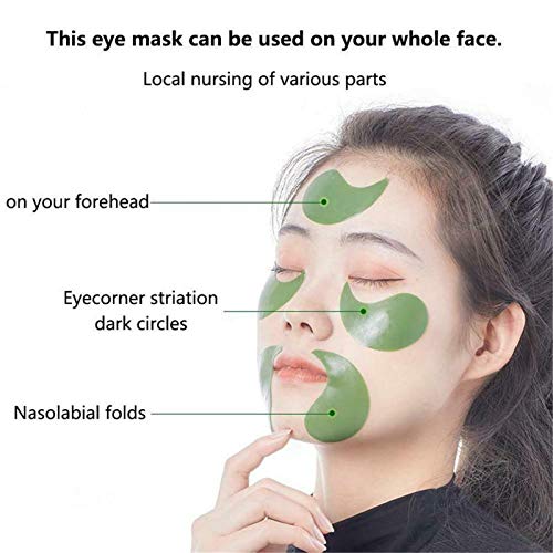 Луџун зелена алги од колаген маски за очи, анти-старечки торбички анти-старечки торбички Темен круг хидрантни маски за очи 30 пара пара