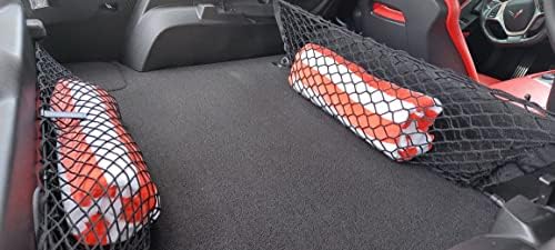 Плик Стил Багажникот Мрежа + Зад Седиштето Товар Нето За Chevrolet Corvette C7 2014-2019-Автомобил Додатоци - Премиум Багажникот