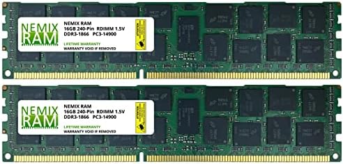 32GB DDR3-1866MHz PC3 - 14900 ECC RDIMM 2Rx4 1.5 V Регистрирана Меморија На Серверот ОД НЕМИКС RAM МЕМОРИЈА