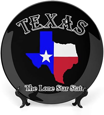 Тексас, Осамената starвезда на државата коска Кина Декоративна чинија Керамички плочи занает со приказ за декорација на wallидови од домашна