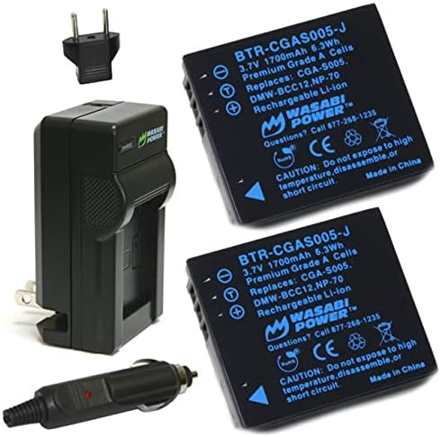 Батерија и полнач за напојување Wasabi за Fujifilm NP-70 и Fuji Finepix F20, F20 Zoom, F40FD, F45FD, F47FD