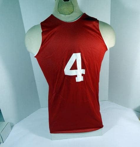 Кошарка на Олимпискиот фестивал на САД во 1990 -тите години, 4 игра користена црвена практика Jerseyерси DP42865 - НБА игра користена