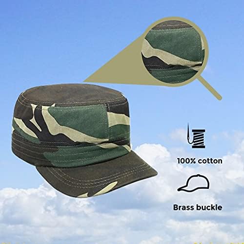 Армијата на Стешкарт за мажи - прилагодлива воена капа, Камо кадет капа, памучна капа на кастро