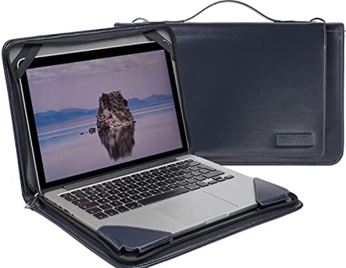 Случај за лаптоп со лаптоп со сина кожа од Брунел - Компатибилен со Dell Latitude 5340 13.3 Лаптоп