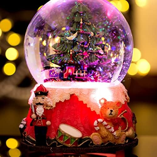 ZGJHFF елка сонувам кристална топка музичка кутија за ротирање на мал воз октава кутија девојки Божиќ роденден подарок