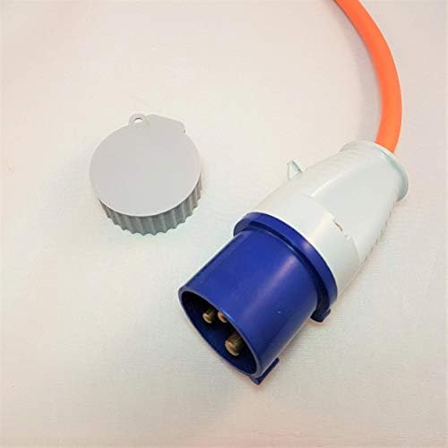 Кабел за прашина од електричен приклучок од 16 засилувачи за кабел за алатки за напојување 110V или кабел за кабел за караван/кампување: жолто сино