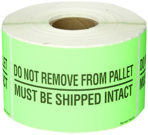 Логика на лента со авиидити 2 x 5, Не отстранувајте од палета Флуоресцентна налепница за предупредување од зелена боја, за испорака, ракување