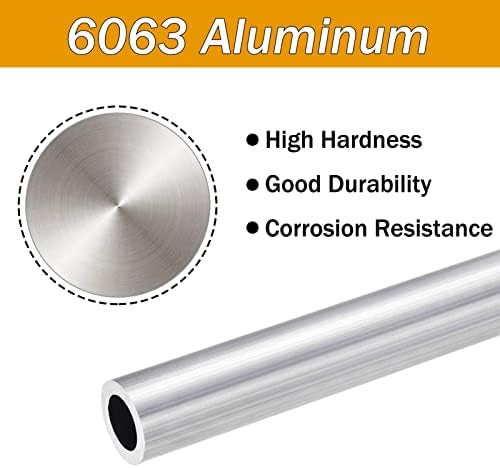 TA-VIGOR 6063 Алуминиумска цевка 22мм OD 18mm ID 300мм должина, директно лесна тркалезна алуминиумска цевка за занаети