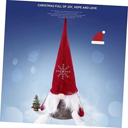 PRETYZOOM 3 парчиња За Голема Година Дедо Мраз Шапка Зимски Клаус Украси Празничен Дом Џуџе Дрво Орнаменти Божиќ Приврзок Врвот Стара Кукла