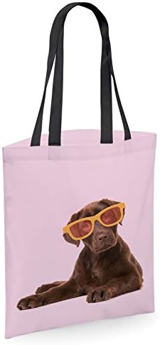Чоколадо Лабрадор Подароци За Љубителите На Кучиња Сопственици-Еднократно Купувач Торби За Рамо Со Кучиња на Розова Боја
