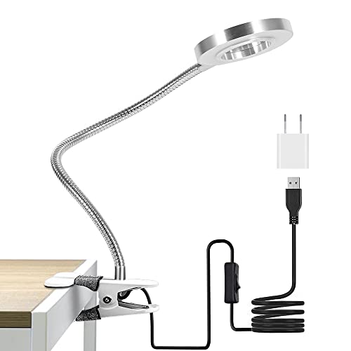 Клип на ламбата Пинкиу биро ламба со прицврстувач за микроблајден маникир прстен USB LED клип на светлина за биро со прилагодлива рака