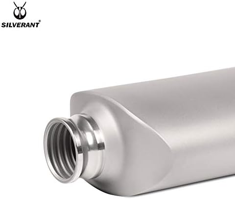 Silverant Titanium Ultralight 800ml/28.1 FL Oz Bottion Bottion Bottion Design со замена на изолациски термички ракав - Шише за спортско хидратација