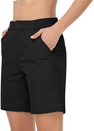 Mofizенски женски пешачки шорцеви се протегаат Брзо сув лесен голф активни шорцеви на отворено летни шорцеви со џебови