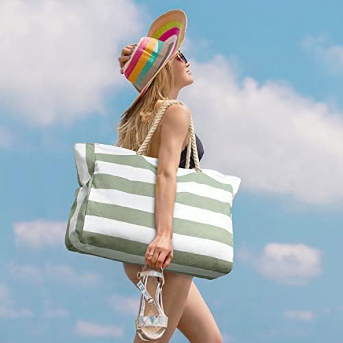 Торби за Плажа За Жени, Голема Водоотпорна Торба За Плажа Со Патент Торби За Плажа Водоотпорна Песочна Торба За Базен Голема Торба