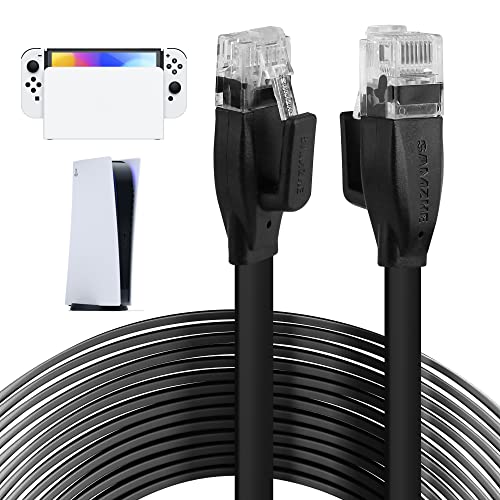 Fanpl CAT 6 Ethernet кабел за Nintendo Switch OLED, 9,84 FT, RJ45 Интернет -мрежни мрежни мрежни мрежи, 500MHz, 10Gbps, рамен