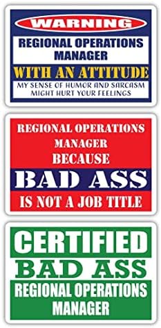 Сертифициран менаџер за регионални операции на лош газ со налепници за став | Смешна окупација Идеја за подарок за кариера
