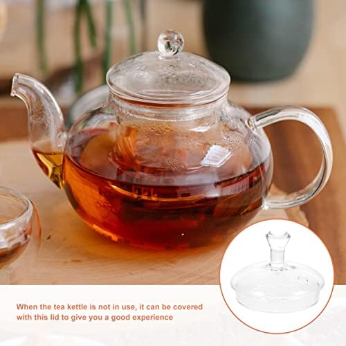 Luxshiny чај котел стаклен капакот за замена на чајник, цветање и лабав чај од лисја, највисок капак чај чај инфузер, капаци на копчето за чајници за чајници за чајници