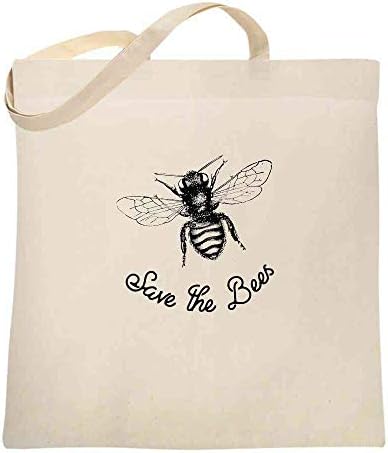 Поп -навои Зачувајте ги пчелите ретро платно торба за торбичка