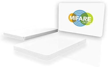 Mifare Desfire EV2 8K 13,56MHz празни бели ПВЦ картички, ISO14443A, сјајно завршување, печатење