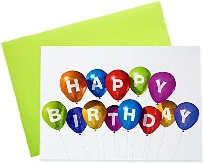 Картички за потписи - честитки за роденден, 5х7 инчи, 25 картички и 26 зелени коверти од вар